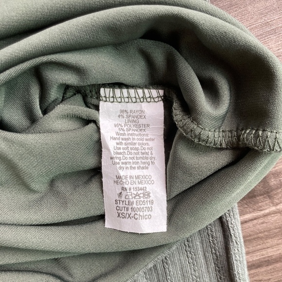 Womens Windsor Casual Perfection Ribbed Knit Mini Dress in Olive NWOT - Picture 8 of 8